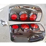 99 00 01 02 Chevy Silverado GMC Euro Tail Light Covers Smoke Finish by APC