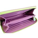 Apple Green Coral Baekgaard Tartan Brights Vibrant chic Genuine leather hold everything wallet