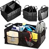 OxGord Deluxe Trunk Cargo Organizer Heavy Duty Folding Caddy Storage Collapse Bag Bin for Auto Car Truck SUV | 15"x21"x10"
