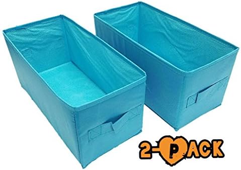 Verisea Multi-Purpose Fabric Storage Bin, 2-PACK (Teal)