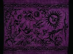 Tribal Sarong - Purple Dolphins