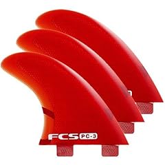 FCS PC-3 Surfing Surfboard Tri Fin Set - Red 