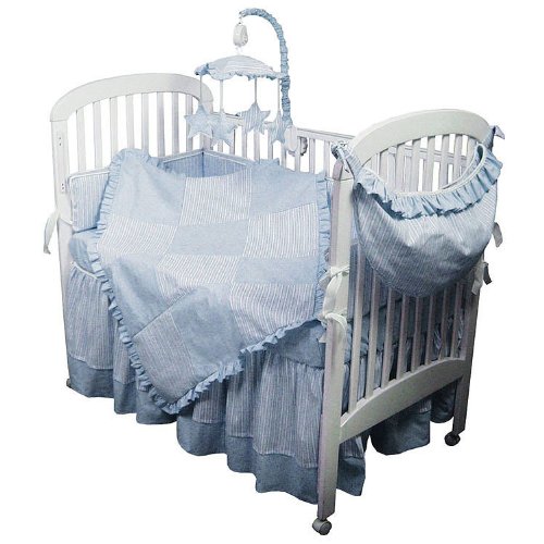 Hoohobbers 4-Piece Crib Bedding, Blue Sherbert
