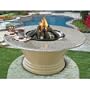 California Outdoor Concepts San Simeon Cocktail Height Fire Pit Table With Pebble Granite Top And Chocolate Brown Base