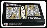 NFL Licensed New Orleans Saints 2 Packs of Playing Cards with Dice