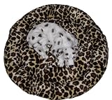 Eigenschaften WILMA Heimtierprodukte  / edles Hundebett Fellimitat Ø 60cm Schwarz / Braun / Beige #2006M