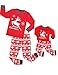 Girls Matching Doll&toddler Deer 4 Piece long cotton Christmas Pajamas Kids Pjs