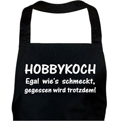 Sch�rze HOBBYKOCH schwarz / Grillsch�rze, Kochsch�rze, K�chensch�rze, Latzsch�rze