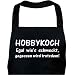 Sch�rze HOBBYKOCH schwarz / Grillsch�rze, Kochsch�rze, K�chensch�rze, Latzsch�rze 100% Baumwolle, 70 x 85 cm, mit verstellbarem Nackenband und aufgesetzter Tasche vorne.