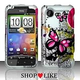 Rubberized Silver Purple Black Pink Butterfly Flower Snap on Design Case Ha ....