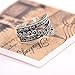 Mytys Retro Vintage Chic White Gold Plated Gray Marquise Crystal Tiny Roses Cocktail Ring