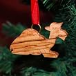 Hand Carved Olive Wood Kneeling Camel Ornament