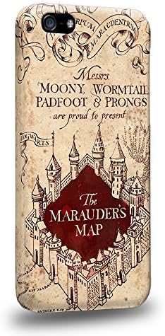 Case88 Premium Designs Harry Potter &amp; Hogwarts Collections Marauder's Map Protective Snap-on Hard Back Case Cover for Apple iPhone 5c