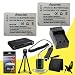 Two Halcyon 1500 mAH Lithium Ion Replacement NB-5L Battery and Charger Kit + Memory Card Wallet + SDHC Card USB Reader + Deluxe Starter Kit for Canon PowerShot S110, S100, SD700 IS, SD790 IS, SD800 IS, SD850 IS, SD870 IS, SD880 IS, SD890 IS, SD900, SD950 IS, SD970 IS, SD990 IS, SX200 HS, SX210, SX220 HS, SX230 HS Digital Cameras and Canon NB-5L