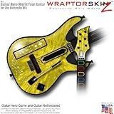 Stardust Yellow Skin fits Band Hero, Guitar Hero 5 & World Tour Guitars for ....