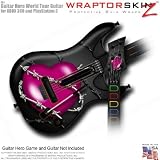 Barbwire Heart Hot Pink WraptorSkinz Skin fits Guitar Hero World Tour Guitar for XBOX 360 and PS3 (GUITAR NOT INCLUDED)