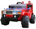 KID'S RIDE ON RECHARGEABLE HUMMER STYLE RED JEEP WITH PARENTAL REMOTE CONTROL