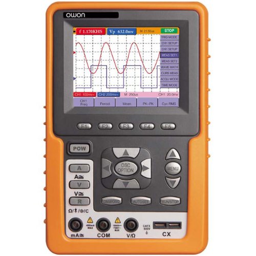 Owon HDS1022M-N Series HDS-N Handheld Digital Storage Oscilloscope, 20MHz, 2 Channels, 100MS/s Sample Rate