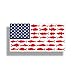 USA American Fish Flag Sticker - Patriotic Fishing Decal Vinyl Die Cut Car Truck Boat Bumper Window Graphic
