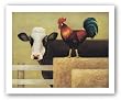 Barnyard Cow by Lowell Herrero 16"x12" Art Print Poster