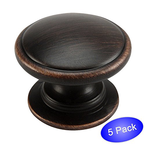 Cosmas 4702ORB Oil Rubbed Bronze Cabinet Hardware Round Knob - 1-1/4