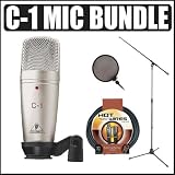 Behringer C1 Large Diaphragm Studio Condenser Microphone with Accessory Bundle