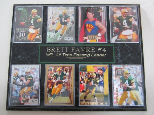 Green Bay Packers Brett Favre 8 Card Plaque