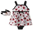 Vitamins Baby Ladybug Print Sunsuit with Shoe
