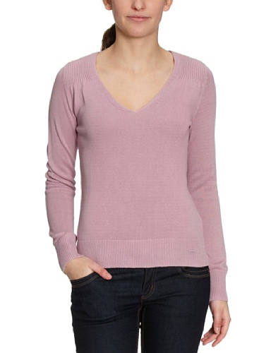TOM TAILOR Damen Pullover 30154470070/casual rib mix sweater, Gr. 36 (S), Violett (5324) Preisvergleich