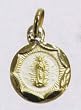 Our Lady of Guadalupe and Sacred Heart of Jesus 10KT Gold Baptism Medal, 11.40 mm, with 14KT Gold Chain, in Deluxe Gift Box