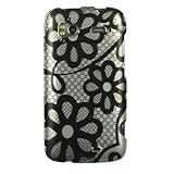 Black Lace Hard Case Snap On Faceplate Cover For HTC Sensation 4G