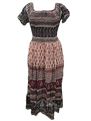 Rayon Paisley Empire   Waistline Maxi Dress 