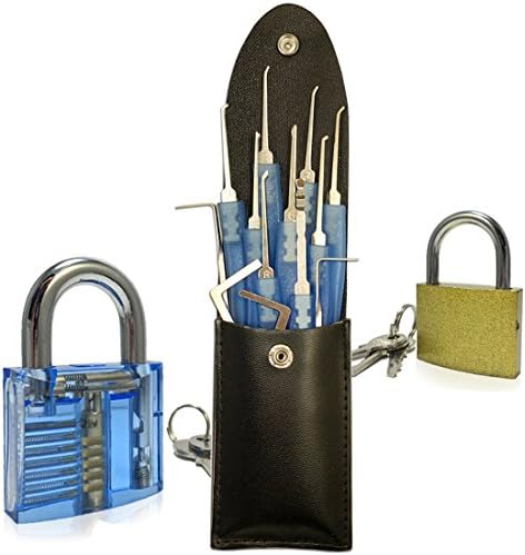 13pcs Leather Packing Titanize Single Hook Lock Tools with Two Practice Lock Set