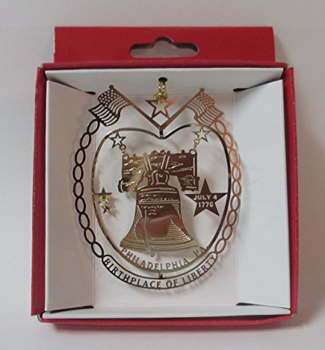 Philadelphia Pennsylvania Brass City State Christmas ORNAMENT Liberty Bell Souvenir Gift