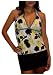 It Figures Women\'s Flower Power Halter Skirted Hipster Swimsuit, Banana, 12