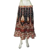 Umbrella Cut Skirt Girls Printed Cotton Dress Size 16