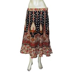 Umbrella Cut Skirt Girls Printed Cotton Dress Size 16