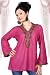 Pink long sleeves Kurti/Tunic with beads and stone work