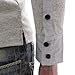 Doublju Mens Casual Button Henley Shirts GRAY Asian L (AT118)