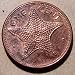 1989 Bahamas One Cent -- Starfish Coin -- Almost Uncirculated