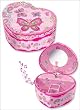 Pecoware / Heart-shaped Musical Jewelry Box, Fancy Butterfly