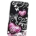 Insten Heart with Butterfly Snap-On Case for Apple iPhone 4/4S - Retail Packaging - Multi