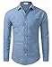 Clovery Mens Casual Oxford Slim Fit Long Sleeve Shirts