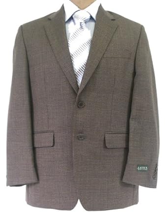 Ralph Lauren Mens 2B Brown Houndstooth Wool Sport Coat Jacket