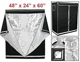 New 100% Reflective 48 X 24 X 60 Hydroponics Grow Tent Hydro Box Hut Cabinet