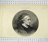 1887 PORTRAIT MADAME CLARA SCHUMANN ANTIQUE PRINT