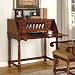 Brown Cherry Finish Drop Leaf Bedroom Home Office Secretary Desk