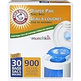Munchkin Arm & Hammer Diaper Pail Refill Bags, 900 Count (90 bags)
