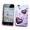 Apple iPod Touch 4th Generation Crystal Silicone Skin Case "Purple Love" Design