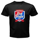 Chicago Cubs Cub Style Old Style Beer Logo New Black T-shirt Size "L" Free Shipping